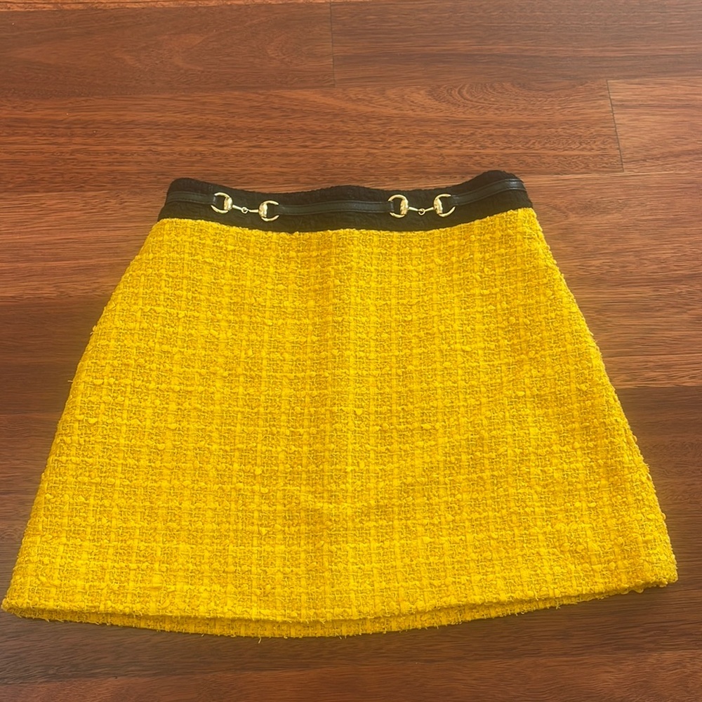 Gucci Tweed Horsebit Mini Skirt